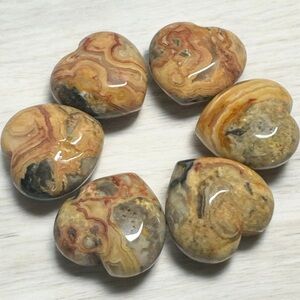 Beautiful Crazy Lace Agate Hearts (Not Sold Separately)